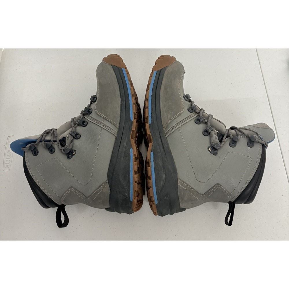 Simms Men's Wading Boots Size 9 Gray/Blue Fly Fishing Shoes Rubber Soles - Picture 7 of 9